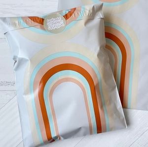 10 Poly Mailers 10x13 Shipping Supplies Organic Rainbow